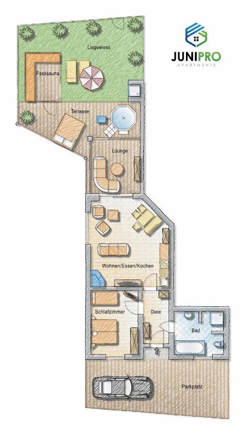Junipro Luxury Apartments Bosen-Eckelhausen Екстер'єр фото